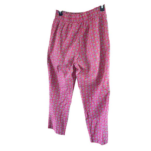 Liz Sport Vintage Womens Size Small Pink Relaxed Fit Floral Cotton Pants - Picture 3 of 10